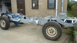 One of our projects for a customer – a custom built Land Rover from the galvanised chassis up. The donor body will be a Defender 110 CSW with a Discovery 200 Tdi engine, gearbox and transfer box 